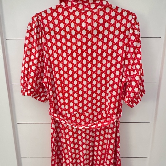 BODEN 12 Libby Geo Print jersey belted maxi shirt dress boho shabby chic - Picture 7 of 16